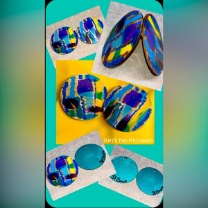Ain’t No Picasso (hand painted wood earrings)